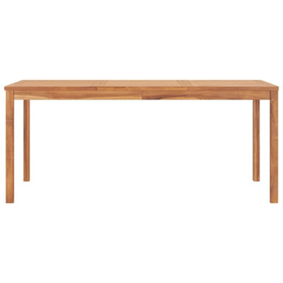 Berkfield Garden Dining Table 180x90x77 cm Solid Teak Wood