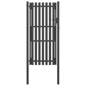 Berkfield Garden Fence Gate Steel 1x2.5 m Anthracite
