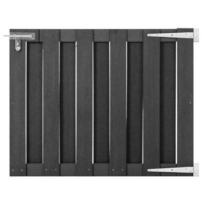 Berkfield Garden Gate WPC 100x80 cm Grey DIY at B&Q
