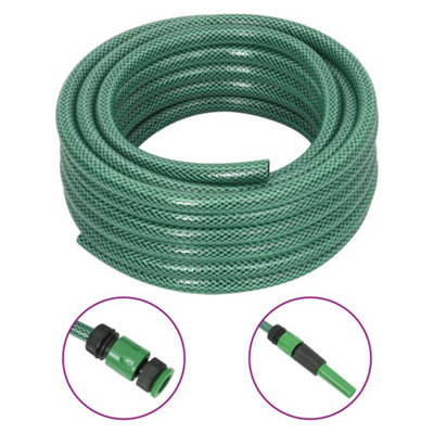 Berkfield Garden Hose with Fitting Set Green 10 m PVC