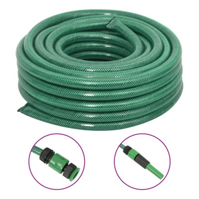 Berkfield Garden Hose with Fitting Set Green 50 m PVC