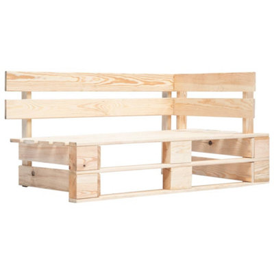 Corner on sale pallet bench