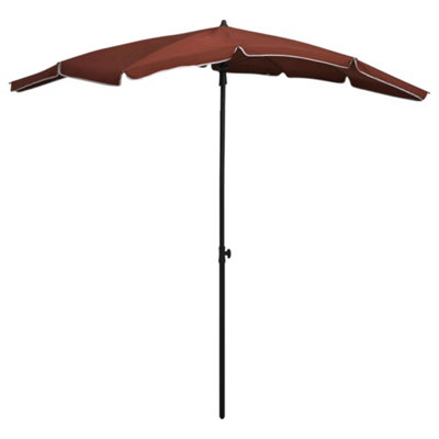 Berkfield Garden Parasol with Pole 200x130 cm Terracotta