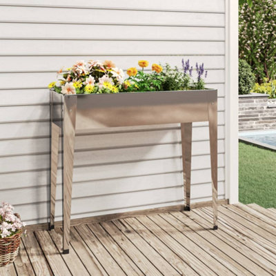 Berkfield Garden Planter 100.5x40.5x90 cm Galvanised Steel