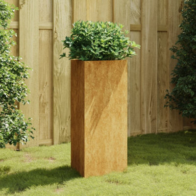 Berkfield Garden Planter 40x34.5x75 cm Corten Steel