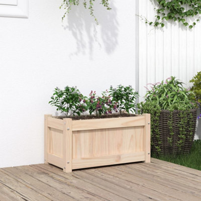 Berkfield Garden Planter 60x31x31 cm Solid Wood Pine