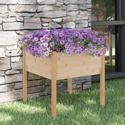 Berkfield Garden Planter 70x70x70 cm Solid Pinewood