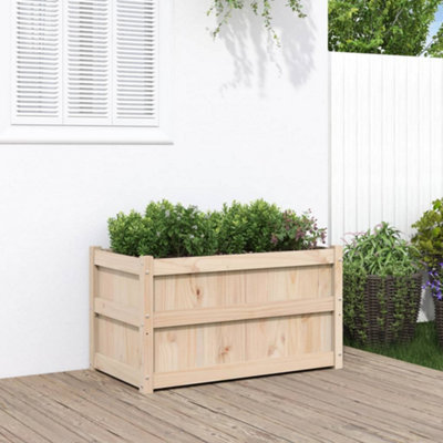 Berkfield Garden Planter 90x50x50 cm Solid Wood Pine