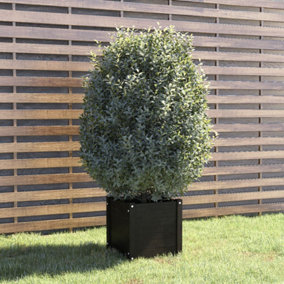 Berkfield Garden Planter Black 40x40x40 cm Solid Pinewood