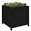 Berkfield Garden Planter Black 82.5x82.5x78 cm Solid Wood Pine