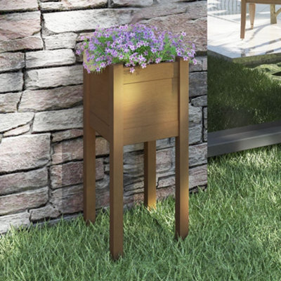 Berkfield Garden Planter Honey Brown 31x31x70 cm Solid Pinewood