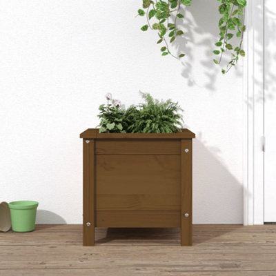 Berkfield Garden Planter Honey Brown 40x40x39 cm Solid Wood Pine