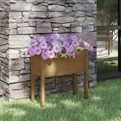 Berkfield Garden Planter Honey Brown 70x31x70 cm Solid Pinewood