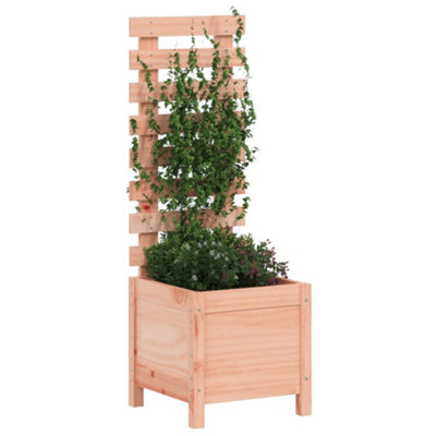 Berkfield Garden Planter with Rack 39x39.5x114 cm Solid Wood Douglas