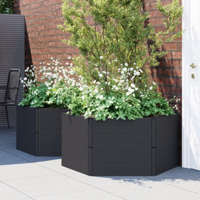 Berkfield Garden Planters 2 pcs Anthracite PP