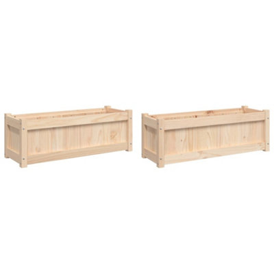 Berkfield Garden Planters 2 pcs Solid Wood Pine