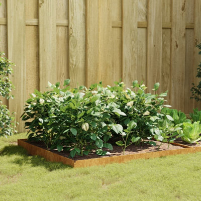 Berkfield Garden Raised Bed 100x100x18.5 cm Corten Steel