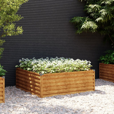 Berkfield Garden Raised Bed 100x100x36 cm Corten Steel