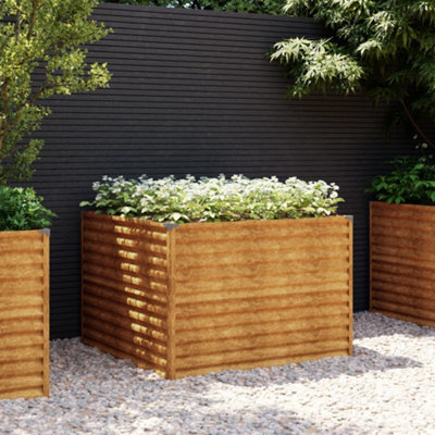 Berkfield Garden Raised Bed 100x100x69 cm Corten Steel