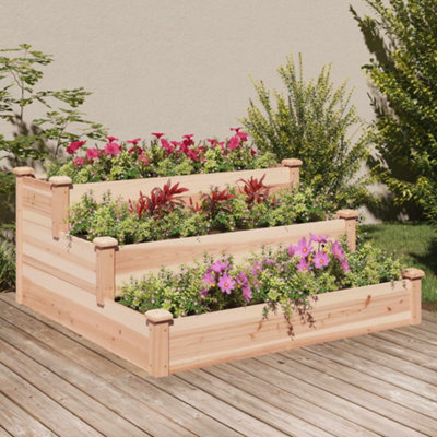 Berkfield Garden Raised Bed 120x120x56 cm Solid Wood Fir