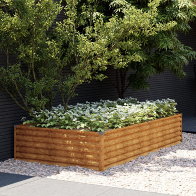 Berkfield Garden Raised Bed 195x100x36 cm Corten Steel