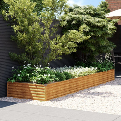 Berkfield Garden Raised Bed 387x100x36 cm Corten Steel