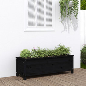 Berkfield Garden Raised Bed Black 119.5x40x39 cm Solid Wood Pine