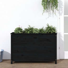 Berkfield Garden Raised Bed Black 119.5x40x78 cm Solid Wood Pine