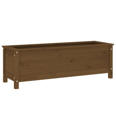 Berkfield Garden Raised Bed Honey Brown 119.5x40x39 cm Solid Wood Pine