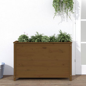 Berkfield Garden Raised Bed Honey Brown 119.5x40x78 cm Solid Wood Pine