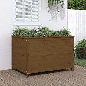 Berkfield Garden Raised Bed Honey Brown 119.5x82.5x78 cm Solid Wood Pine
