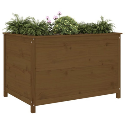 Berkfield Garden Raised Bed Honey Brown 119.5x82.5x78 cm Solid Wood Pine