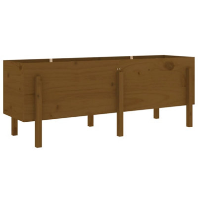 Berkfield Garden Raised Bed Honey Brown 160x50x57 cm Solid Wood Pine