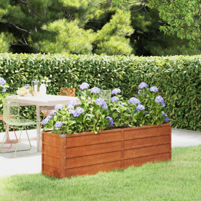 Berkfield Garden Raised Bed Rusty 160x40x45 cm Corten Steel