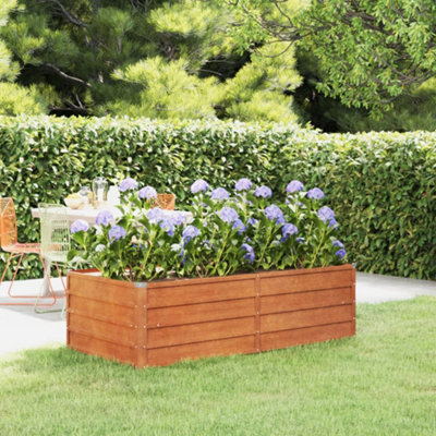 Berkfield Garden Raised Bed Rusty 160x80x45 cm Corten Steel