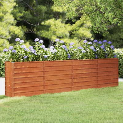 Berkfield Garden Raised Bed Rusty 320x40x77 cm Corten Steel