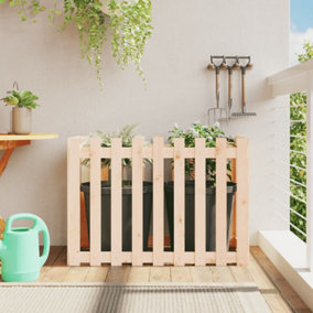 Berkfield Garden Raised Bed with Fence Design 100x50x70 cm Solid Wood Pine
