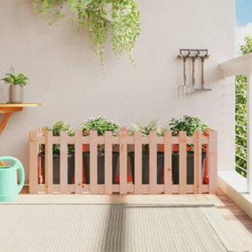 Berkfield Garden Raised Bed with Fence Design 150x50x50 cm Solid Wood Douglas