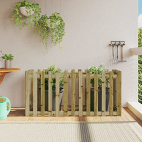 Berkfield Garden Raised Bed with Fence Design 150x50x70 cm Impregnated Wood Pine