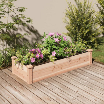 Berkfield Garden Raised Bed with Liner 120x45x25 cm Solid Wood Fir