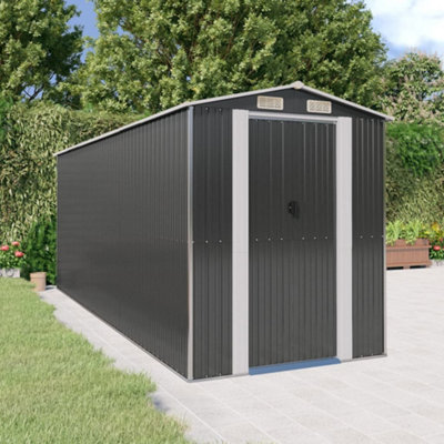 Berkfield Garden Shed Anthracite 192x523x223 cm Galvanised Steel