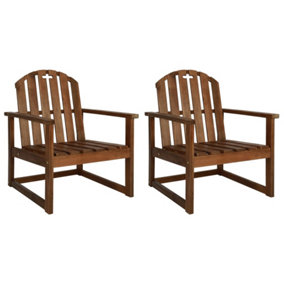 Berkfield Garden Sofa Chairs 2 pcs Solid Acacia Wood