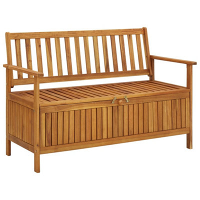 Berkfield Garden Storage Bench 120 cm Solid Acacia Wood