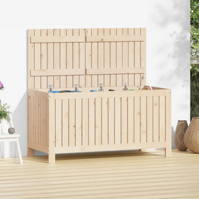 Berkfield Garden Storage Box 121x55x64 cm Solid Wood Pine