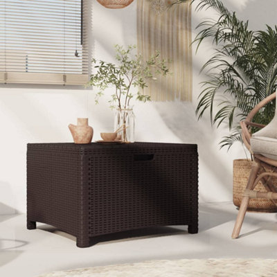 Berkfield Garden Storage Box 60x54x41 cm PP Rattan Brown