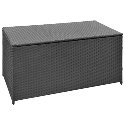 Berkfield Garden Storage Box Black 120x50x60 cm Poly Rattan