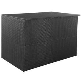 Berkfield Garden Storage Box Black 150x100x100 cm Poly Rattan