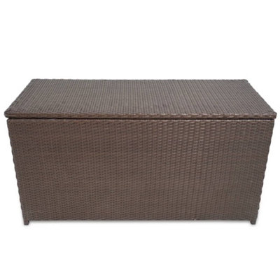 Berkfield Garden Storage Box Brown 120x50x60 cm Poly Rattan