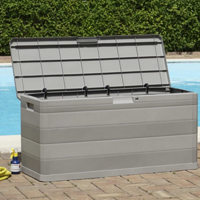 Berkfield Garden Storage Box Grey 117x45x56 cm