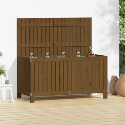 Berkfield Garden Storage Box Honey Brown 121x55x64 cm Solid Wood Pine